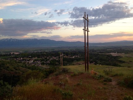 Credit: Brooke Stobbe View of Cache Valley at sunset from the Seven Pyramids in Smithfield 