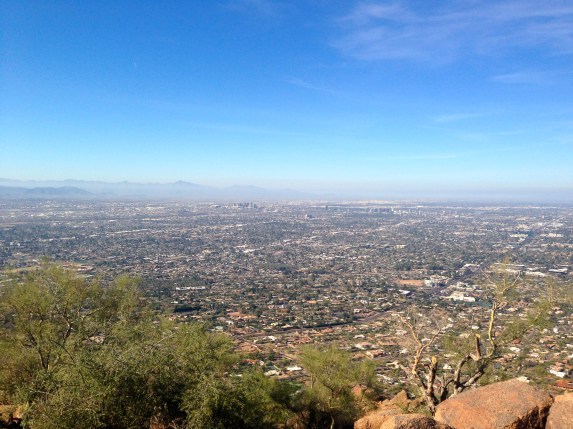 The Phoenix Valley from the top of Camelback mountain. Photo by Brooke Stobbe
