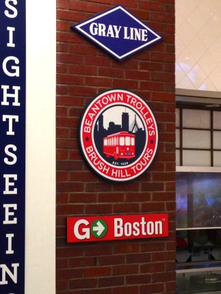 The card pick-up location in Boston is by the Bean Trolley Tour ticket booth. 