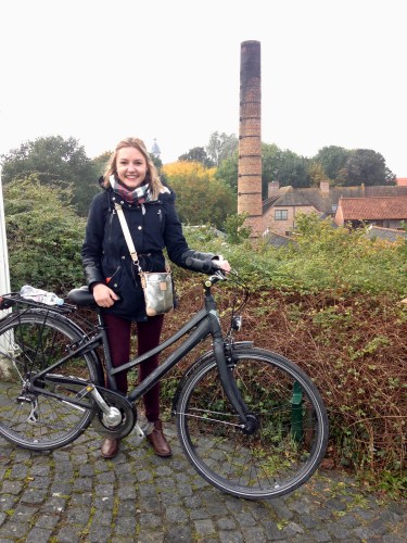 Although it was a bit of a climb, I biked up a small yet steep hill for both the view, and to see a Dutch windmill close-up.